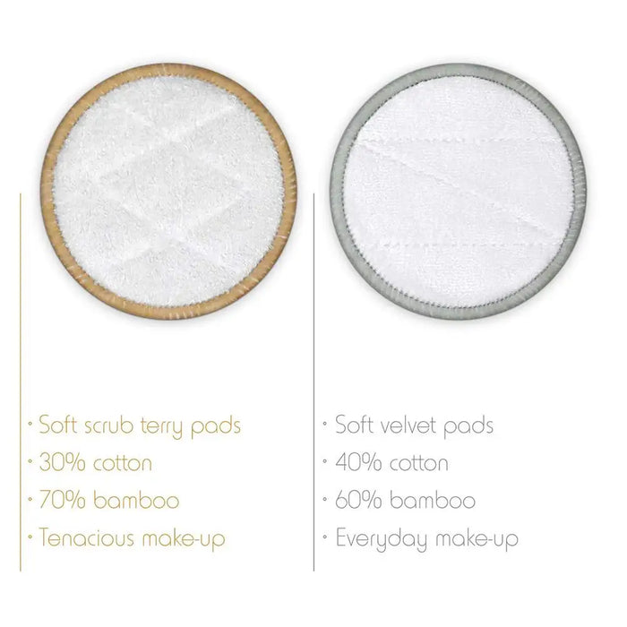 Eco-Chic Velvet and Bamboo Charcoal Makeup Remover Pads Collection