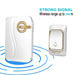 Wireless Doorbell Kit with Waterproof Transmitter, 200M Range, Volume Control, and 36 Melodies
