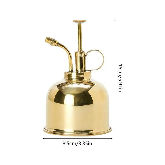 Elegant Brass Succulent Mister Set - Sleek Mini Watering Can with Polished Finish