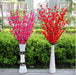 Elegant Artificial Peach Blossom Silk Flower Branches for Weddings and Home Decor