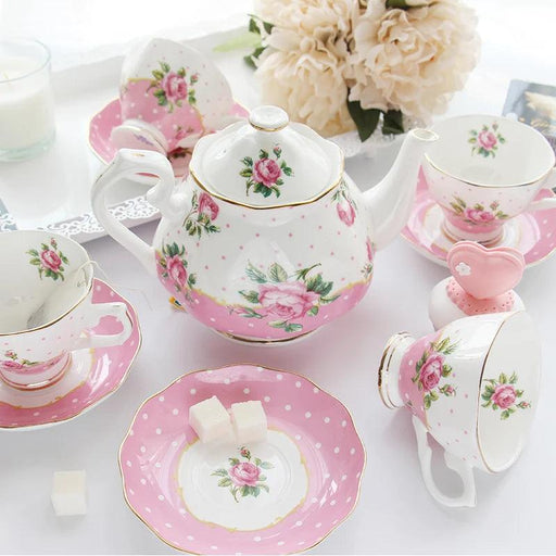 Elegant Royal English Fine Bone China Tea and Coffee Set - Perfect for Sophisticated Gatherings