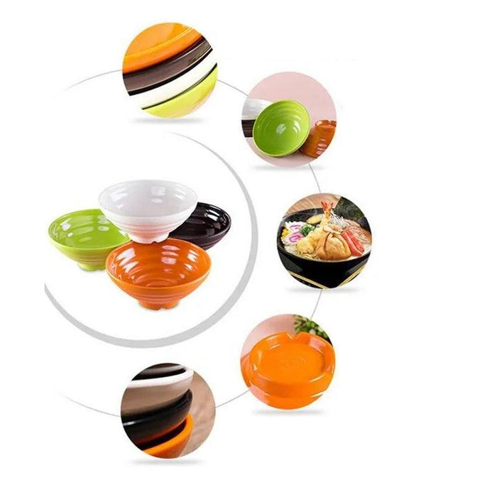 Set of 100 - 8-Inch Elegant Melamine Bowls for Authentic Korean and Japanese Dining - Perfect for Home and Restaurant Use