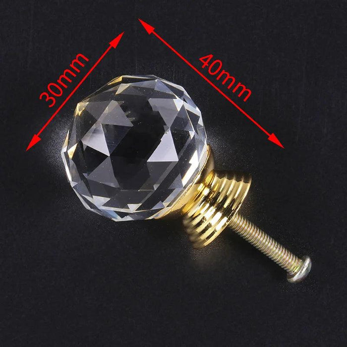 Exquisite Diamond-Cut Crystal Glass Cabinet Knobs for a Stylish Home Upgrade