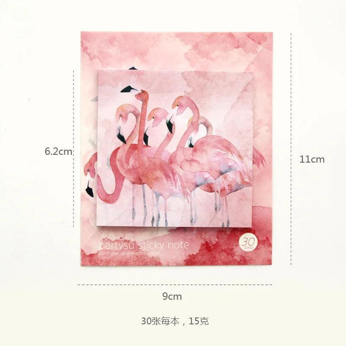 Kawaii Cherry Blossom Flamingo Planner Sticker and Sticky Notes Collection