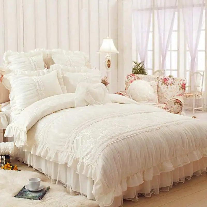 Lace Flowers Princess Bedding Set