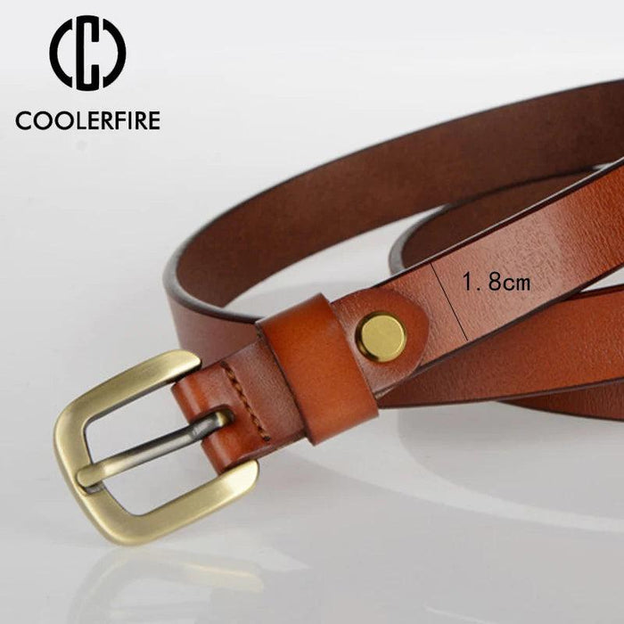 Chic Leather Waist Belt with Elegant Square Metal Buckle - Women's Fashion Essential