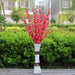 Elegant Artificial Peach Blossom Silk Flower Branches for Weddings and Home Decor