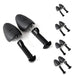 Adjustable Black Plastic Shoe Trees for Men - 5 Pairs Boot Organizers and Holders