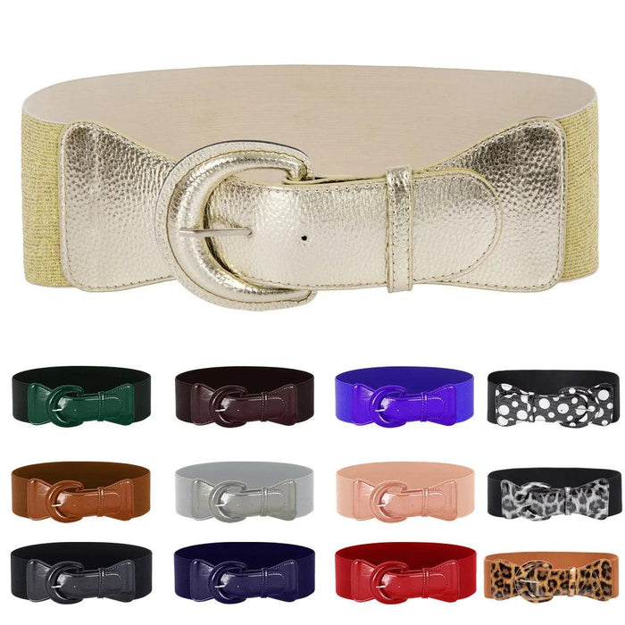 Chic Wide Hook Elastic Waist Belt - Trendy Women's Accessory in Vibrant Colors - Sizes S to XL