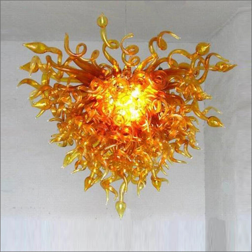 Bespoke Handcrafted Glass Chandelier with Custom LED Options