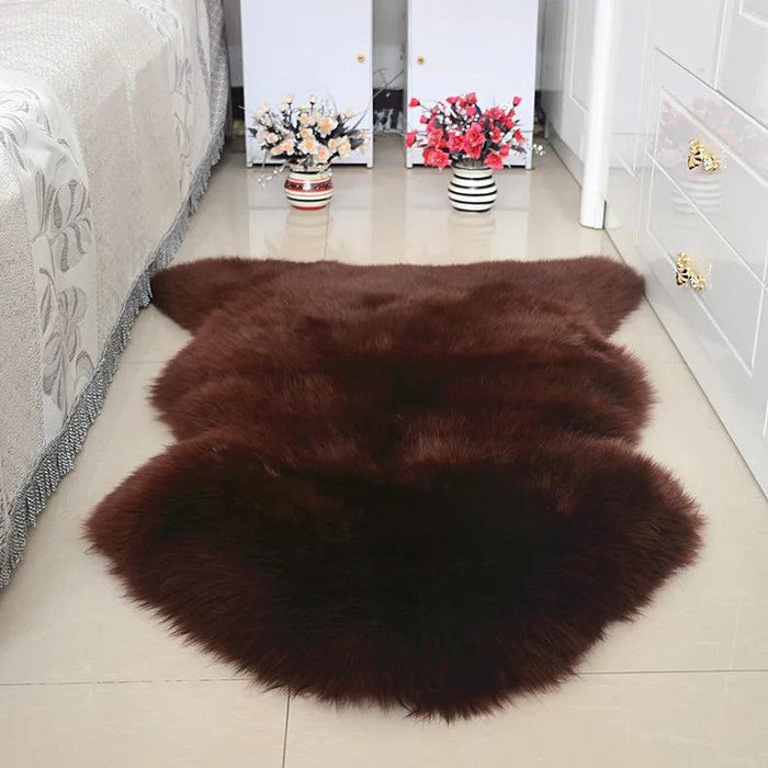 Sumptuous 100% Genuine Sheepskin Area Rug for Elegant Home Ambiance