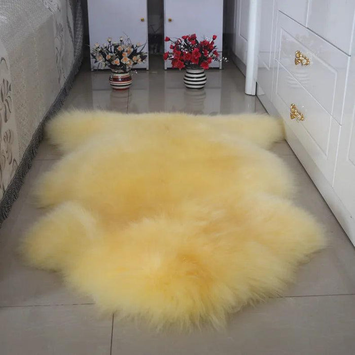 Sumptuous 100% Genuine Sheepskin Area Rug for Elegant Home Ambiance