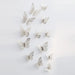 Set of 12 Elegant 3D Butterfly Wall Stickers - Self-Adhesive Decorative Accents in Gold and Silver for Home and Event Decor
