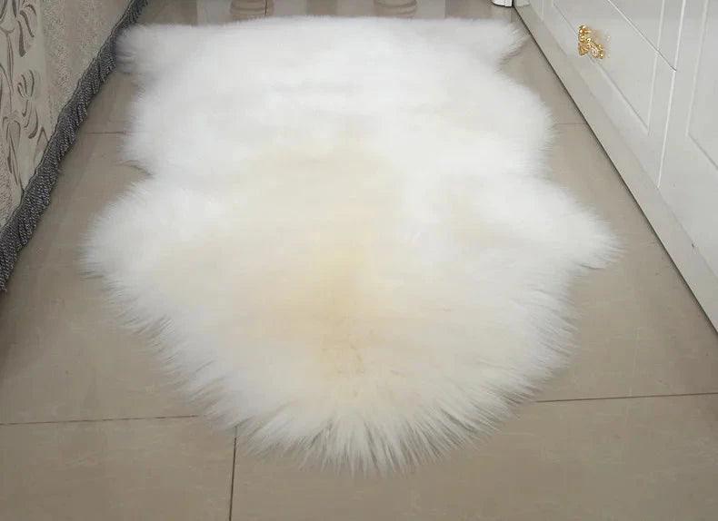 Sumptuous 100% Genuine Sheepskin Area Rug for Elegant Home Ambiance