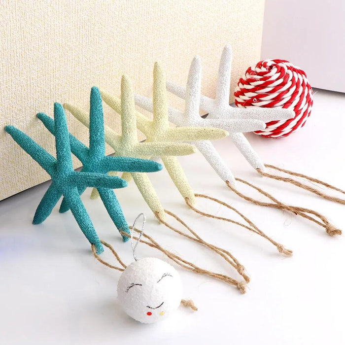 Ocean-Inspired DIY Starfish Craft Kit - 10 Resin Finger Starfish in Serene Coastal Colors