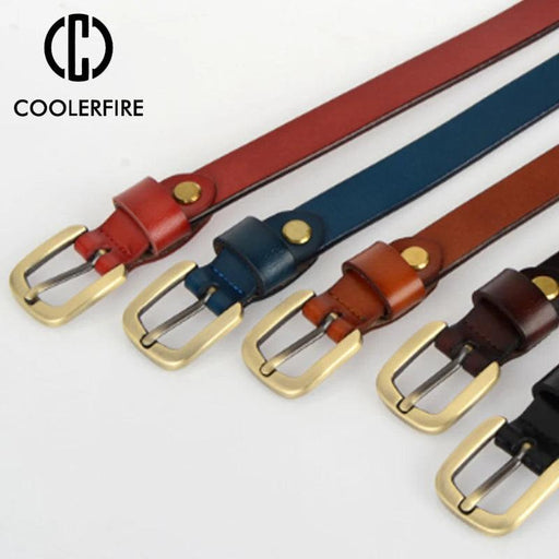 Chic Leather Waist Belt with Elegant Square Metal Buckle - Women's Fashion Essential