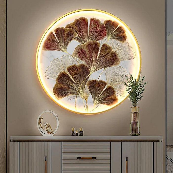 Ginkgo Leaf Serenity: Modern LED Wall Lamp for Stylish Home Illumination