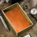 Elegant Brass & Leather Jewelry Organizer Tray Set for Stylish Storage