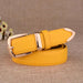 Chic Women's Leather Belt with Gold Buckle - Your Essential Style Upgrade