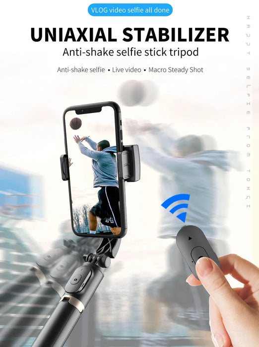 Smartphone Gimbal Stabilizer Kit with Bluetooth Tripod, Selfie Stick, and Remote Control