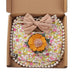 Chic Floral Baby Care Set: Bib, Headband, and Silicone Pacifier Clip in Festive Gift Box