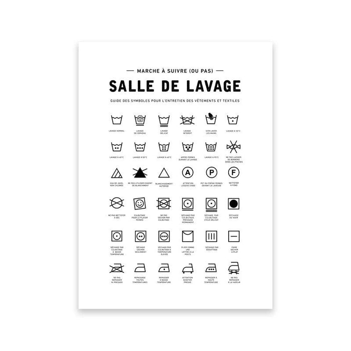 Scandinavian Chic Monochrome Canvas Art for Laundry Room Aesthetics