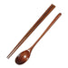 Japanese Wooden Reusable Sushi Chopsticks & Spoon Cutlery Set