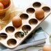 Japanese Acacia Wood Double-Layer Egg Holder - Stylish Refrigerator Organizer for Fresh Eggs