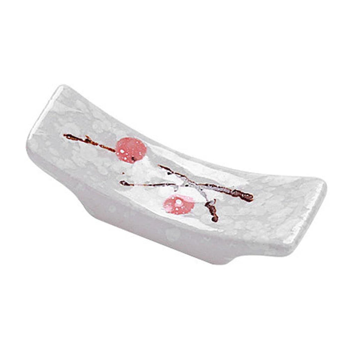 Charming Eco-Conscious Snowflake Ceramic Chopstick Holder - Enhance Your Dining Experience with Japanese Elegance