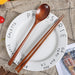 Japanese Wooden Reusable Sushi Chopsticks & Spoon Cutlery Set