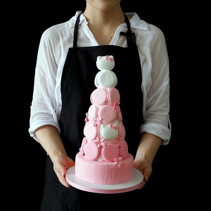 Charming Faux Macaron Display Towers - Elegant Decorative Molds for Events, Photography, and Retail Exhibits