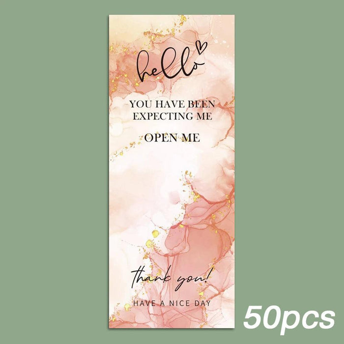 Charming "Nice To Meet You Too" Adhesive Thank You Seals - Pack of 20-50