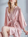 Luxe Lace-Trimmed Silk Nightwear Set for Women