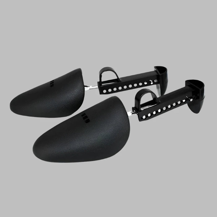 Adjustable Black Shoe Stretcher Set for Men and Women – Durable Plastic Shoe Trees