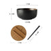 Chic Japanese Ceramic Noodle Bowl Set with Spoon and Chopsticks for Exquisite Dining Experience