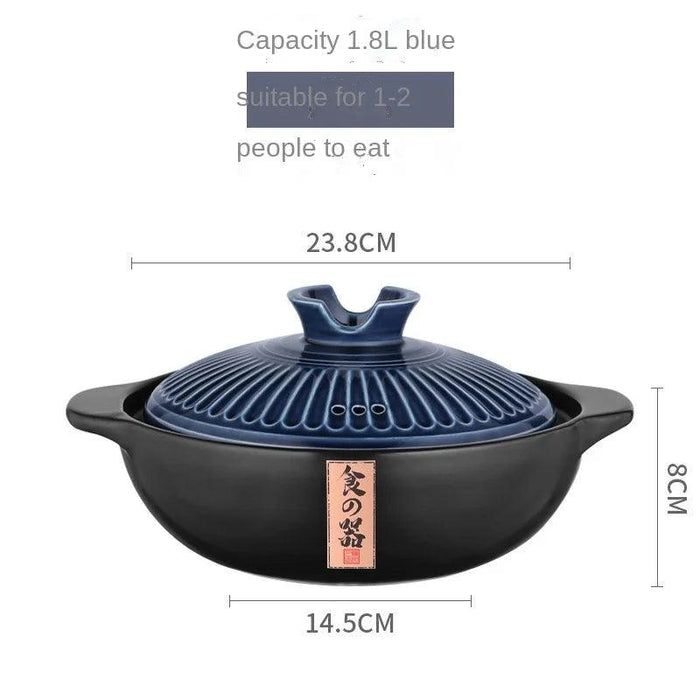 Classic Retro Heat-Resistant Clay Casserole with Lid - Essential Kitchen Tool DI50SG