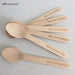 Customized 50-Piece Engraved Birch Wood Spoon Set for Special Occasions