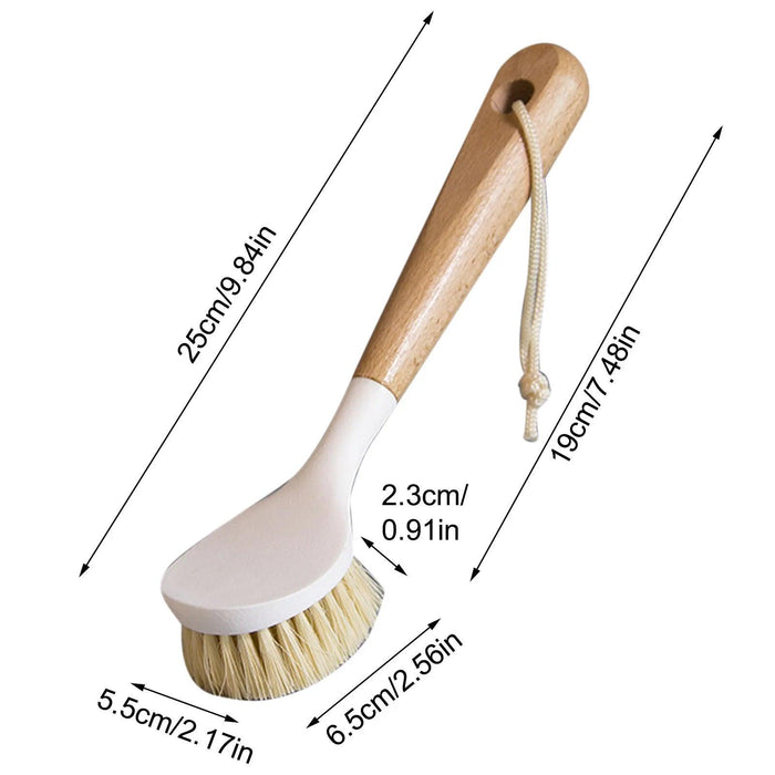 Eco-Friendly Bamboo Scrubber with Natural Sisal Bristles