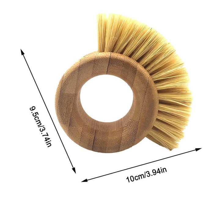 Eco-Friendly Bamboo Scrubber with Natural Sisal Bristles