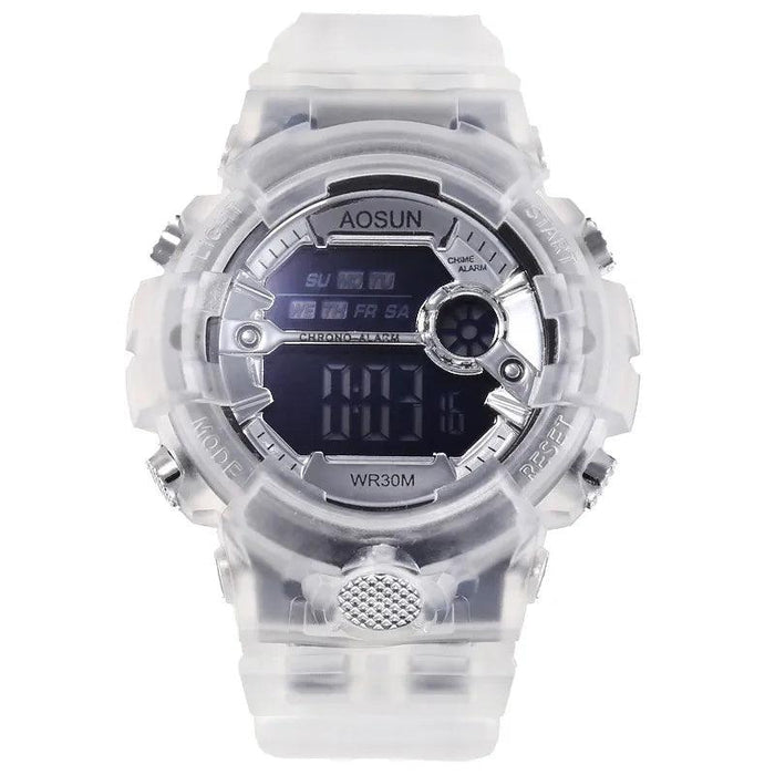 Colorful Transparent Jelly Sports Watch for Kids - Stylish Timepiece for Young Explorers