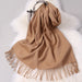 Luxurious Lamb Wool Winter Scarf for Women - Elegant Echarpe Wrap with Tassel