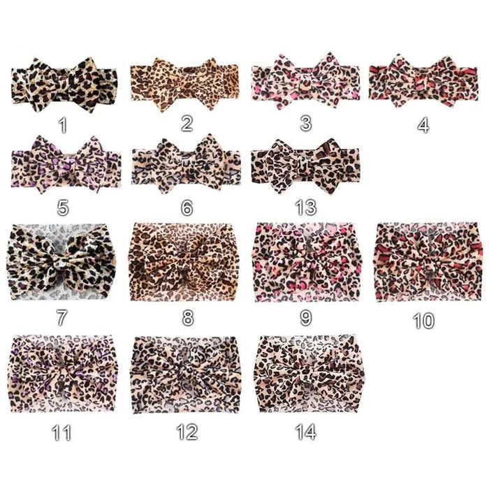 Leopard Print Velvet Headband and Hair Bow Set - Stylish Hair Accessories for Fashion-Forward Girls