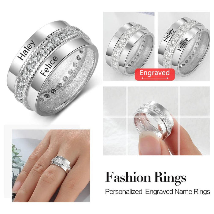 Personalized Engraved Love Rings for Women