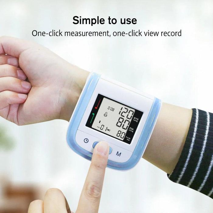 Wrist-Fit Digital Blood Pressure & Heart Rate Tracker for Optimal Health Monitoring