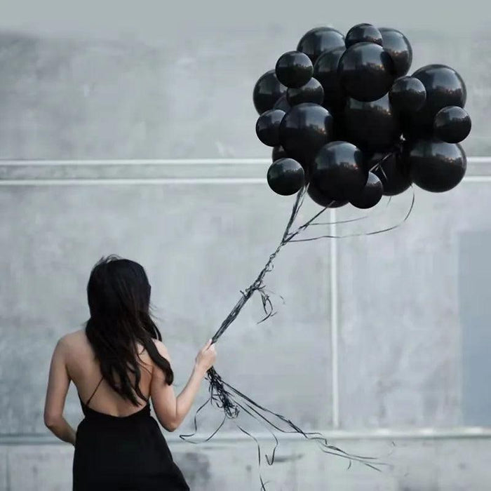 Sophisticated Black Latex Balloon Arch Kit for Effortless Event Elegance