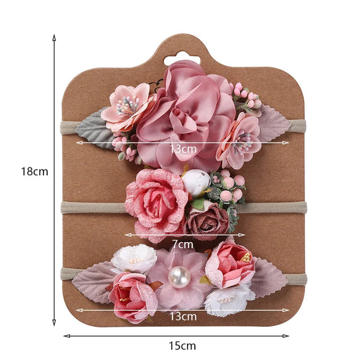 Pearl Elegance Infant Floral Headband Set - Baby Photography Accessories