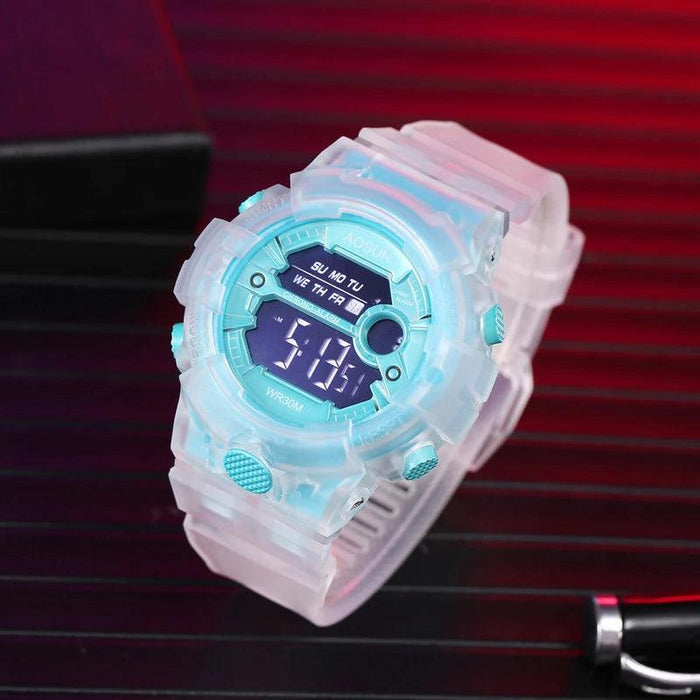 Colorful Transparent Jelly Sports Watch for Kids - Stylish Timepiece for Young Explorers