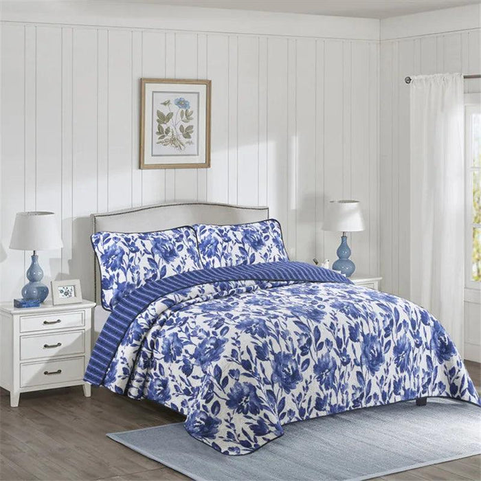 Floral Print Cotton Quilt Set