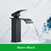 Modern Black Waterfall Faucet with Chrome Accents for Stylish Bathrooms