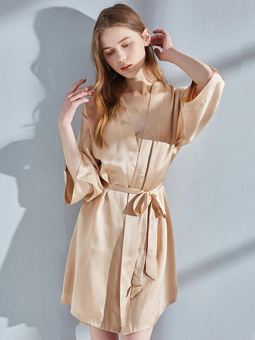 Silk Nightwear Set for Women - Premium 16 Momme Solid Sleepwear